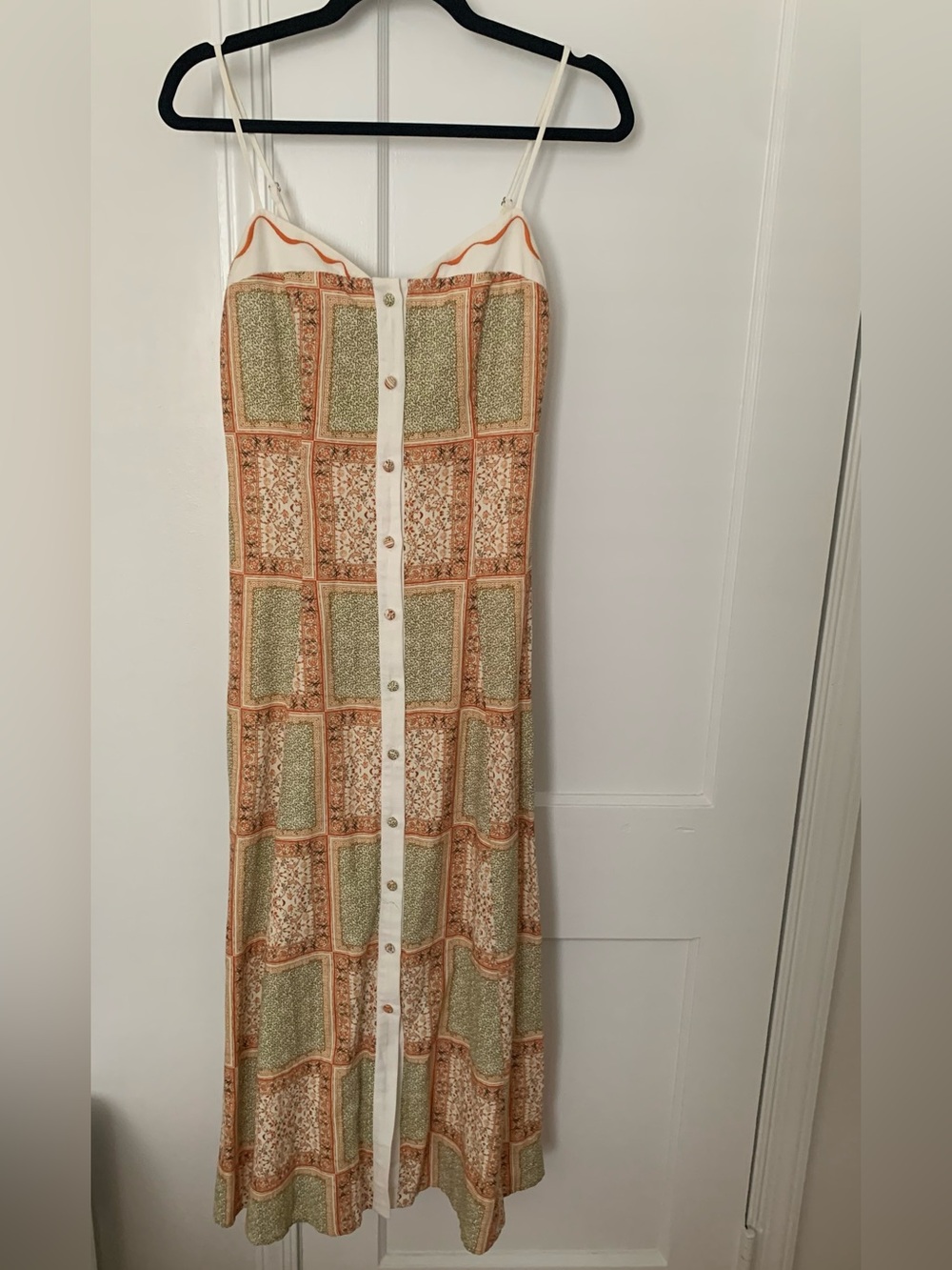 Anna Cate Reece Maxi Dress in Orange Field Patchwork